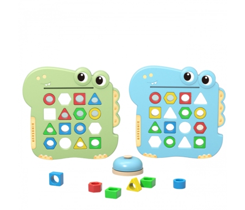 WOOPIE Układanka Montessori Dinozaur Gra Zręcznościowa Dopasuj Kształty