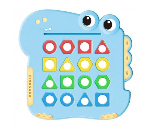 WOOPIE Układanka Montessori Dinozaur Gra Zręcznościowa Dopasuj Kształty