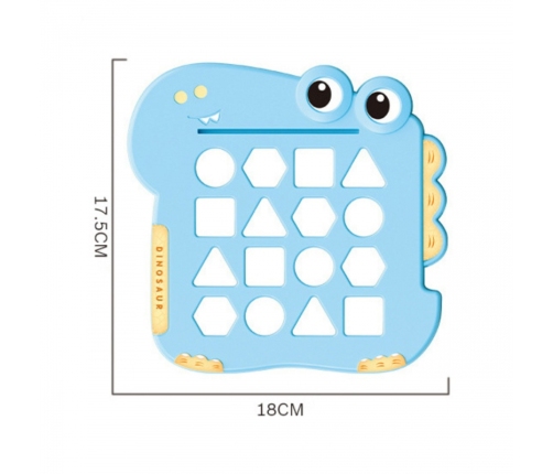 WOOPIE Układanka Montessori Dinozaur Gra Zręcznościowa Dopasuj Kształty