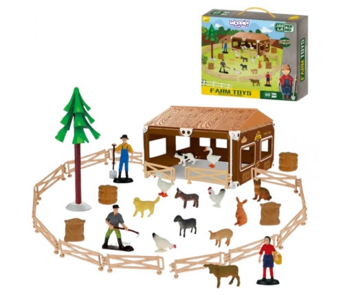 WOOPIE Zestaw Mały Rolnik Farma Zagroda + Zwierzęta i Akcesoria
