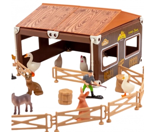 WOOPIE Zestaw Mały Rolnik Farma Zagroda + Zwierzęta i Akcesoria