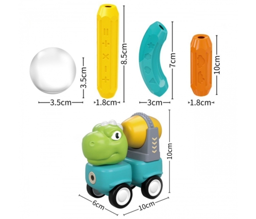 WOOPIE Klocki Magnetyczne Dinozaury Konstrukcyjne 84 el.