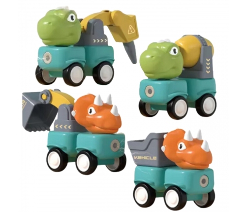 WOOPIE Klocki Magnetyczne Dinozaury Konstrukcyjne 84 el.