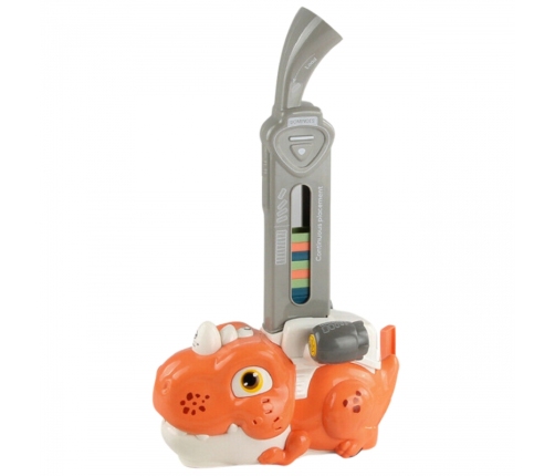 WOOPIE Elektryczna Ciuchcia Lokomotywa do Klocków Domino Dinozaur Pomarańczowy