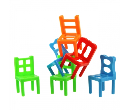 WOOPIE Gra Zręcznościowa Balansujące  Krzesła Układanka Stosy3+