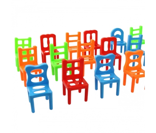 WOOPIE Gra Zręcznościowa Balansujące  Krzesła Układanka Stosy3+