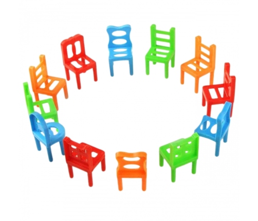 WOOPIE Gra Zręcznościowa Balansujące  Krzesła Układanka Stosy3+