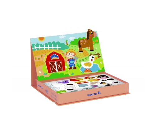 TOOKY TOY Układanka Magnetyczna Farma Puzzle