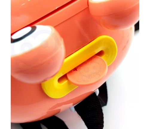 WOOPIE Elektroniczna Skarbonka Sejf Bankomat na Pin Kod Dostępu Krab Plecak Pomarańczowy