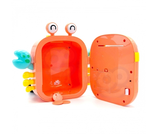 WOOPIE Elektroniczna Skarbonka Sejf Bankomat na Pin Kod Dostępu Krab Plecak Pomarańczowy