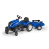 Traktors ar pedāļiem ar piekabi FALK New Holland Blue