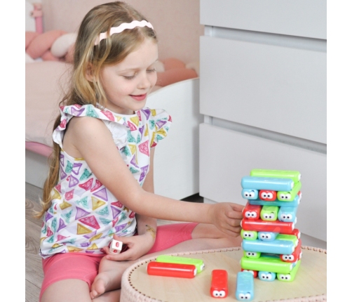 WOOPIE Układanka Wieża Robaczków Gra Zręcznościowa 4+