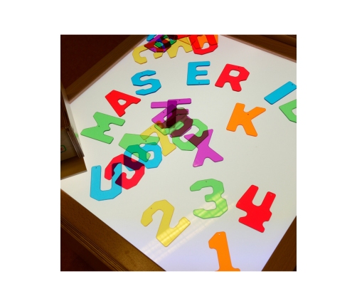 MASTERKIDZ Przezroczyste Cyfry i Litery 38 szt. Montessori