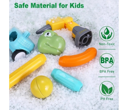 WOOPIE Klocki Magnetyczne Dinozaury Konstrukcyjne 84 el.