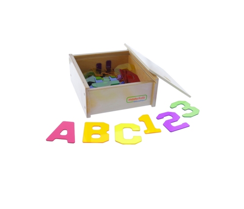 MASTERKIDZ Przezroczyste Cyfry i Litery 38 szt. Montessori