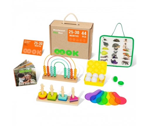 TOOKY TOY Box Pudełko XXL Montessori Edukacyjne 7w1 Sensoryczne 25-30 Mies.