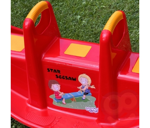 WOOPIE Bujak Wieloosobowy STAR Huśtawka Równoważna Czerwony