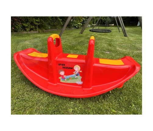 WOOPIE Bujak Wieloosobowy STAR Huśtawka Równoważna Czerwony