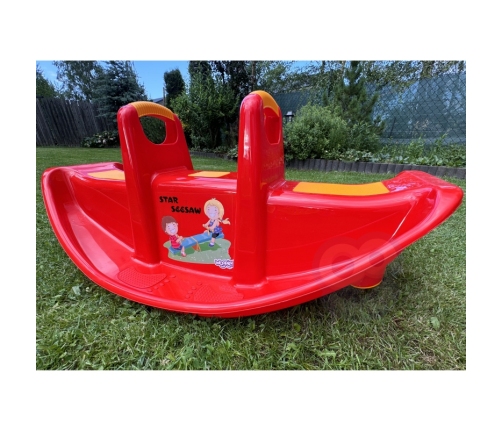 WOOPIE Bujak Wieloosobowy STAR Huśtawka Równoważna Czerwony