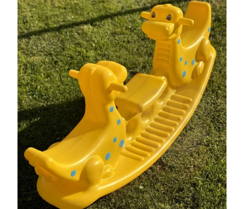 WOOPIE Bujak Wieloosobowy Dino Huśtawka Równoważna Żółta