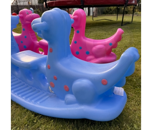 WOOPIE Bujak Wieloosobowy Dino Huśtawka Równoważna Niebieska