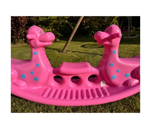 WOOPIE Bujak Wieloosobowy Dino Huśtawka Równoważna Różowa