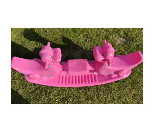 WOOPIE Bujak Wieloosobowy Dino Huśtawka Równoważna Różowa