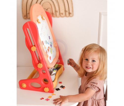 WOOPIE Dwustronna Tablica Magnetyczna do Rysowania i Nauki Liczb oraz Liter 56 el.