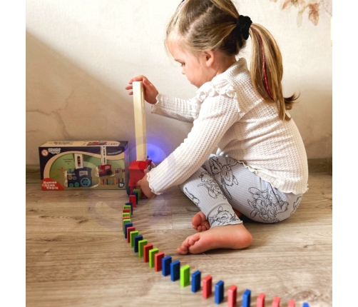 WOOPIE Elektryczna Ciuchcia Lokomotywa do Klocków Domino