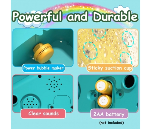 WOOPIE Zabawka do Kąpieli Dinozaur do Robienia Piany Zielony