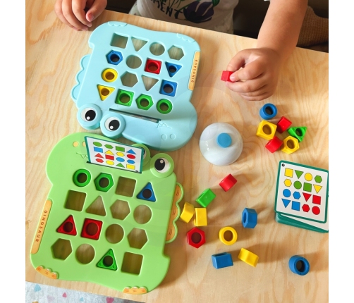 WOOPIE Układanka Montessori Dinozaur Gra Zręcznościowa Dopasuj Kształty