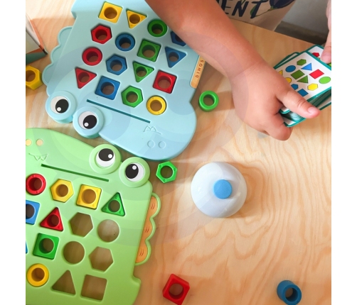 WOOPIE Układanka Montessori Dinozaur Gra Zręcznościowa Dopasuj Kształty