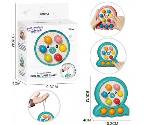 WOOPIE Gra Zręcznościowa Wbijanka Kreta Sznurek Ośmiornica Zielony 2w1