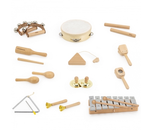 VIGA Drewniana Tablica Muzyczna Zestaw 12 Instrumentów Perkusyjnych