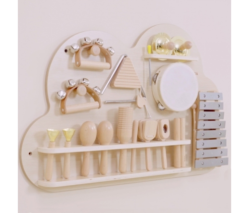 VIGA Drewniana Tablica Muzyczna Zestaw 12 Instrumentów Perkusyjnych