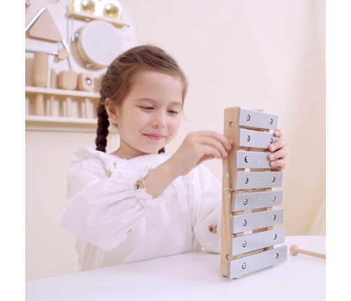 VIGA Drewniana Tablica Muzyczna Zestaw 12 Instrumentów Perkusyjnych