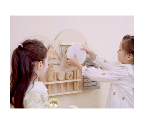 VIGA Drewniana Tablica Muzyczna Zestaw 12 Instrumentów Perkusyjnych