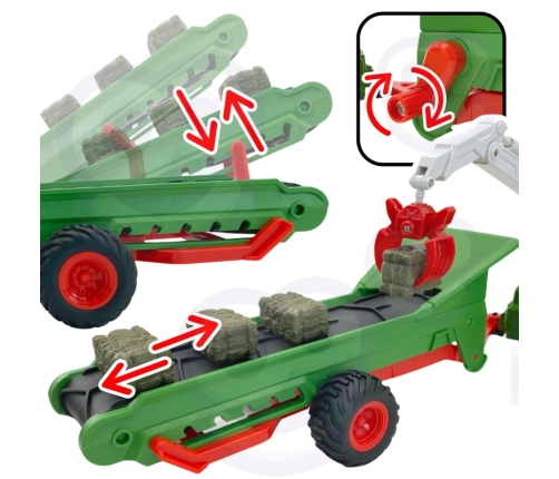 WOOPIE Zestaw Maszyn Rolniczych Traktor Ciągnik Zagroda Mini Farma Osada Rolnicy