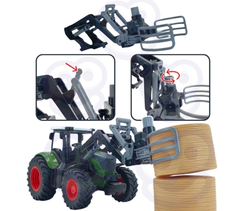 WOOPIE Zestaw Maszyn Rolniczych Traktor Ciągnik Zagroda Mini Farma Osada Rolnicy