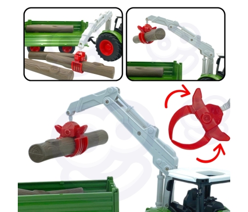 WOOPIE Zestaw Maszyn Rolniczych Traktor Ciągnik Zagroda Mini Farma Osada Rolnicy