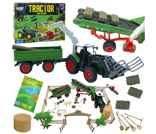 WOOPIE Zestaw Maszyn Rolniczych Traktor Ciągnik Zagroda Mini Farma Osada Rolnicy