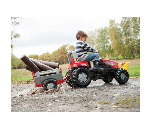 Rolly Toys RollyJunior RT - Traktor na pedały z przyczepą Junior 3-8 lat do 50kg