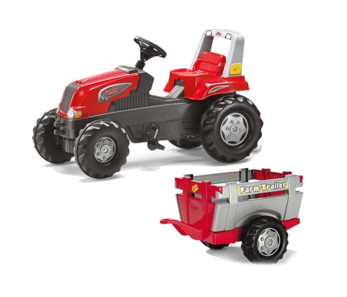 Rolly Toys RollyJunior RT - Traktor na pedały z przyczepą Junior 3-8 lat do 50kg