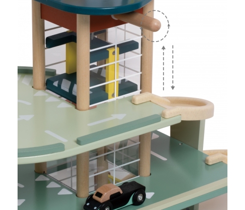 CLASSIC WORLD Wielopoziomowy Parking Auta Helikopter Dystybutor Myjnia + Akc.