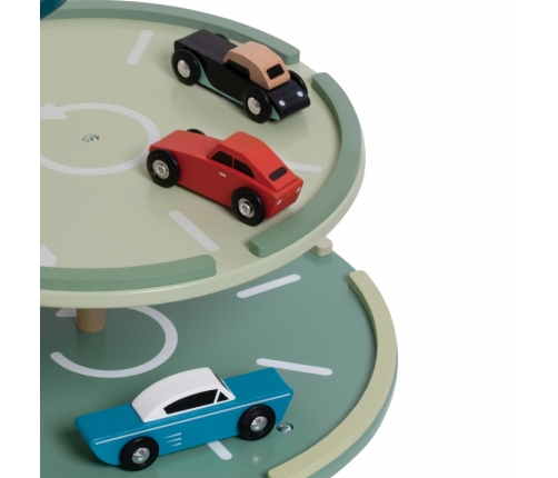 CLASSIC WORLD Wielopoziomowy Parking Auta Helikopter Dystybutor Myjnia + Akc.