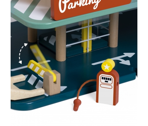 CLASSIC WORLD Wielopoziomowy Parking Auta Helikopter Dystybutor Myjnia + Akc.