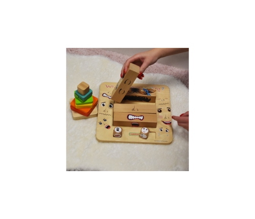 MASTERKIDZ Nauka Emocji Gra Drewniana Montessori