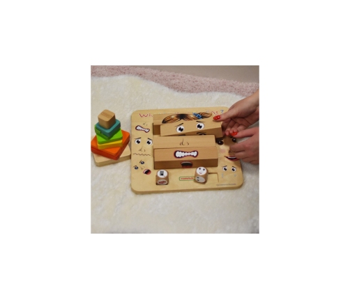 MASTERKIDZ Nauka Emocji Gra Drewniana Montessori
