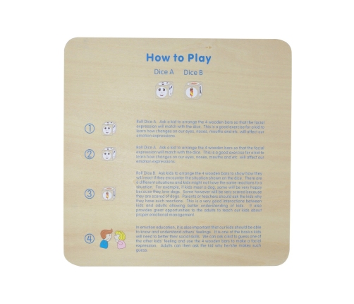 MASTERKIDZ Nauka Emocji Gra Drewniana Montessori