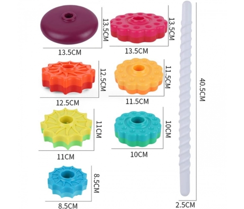 WOOPIE BABY Edukacyjna Piramidka Zakręcona Wieża